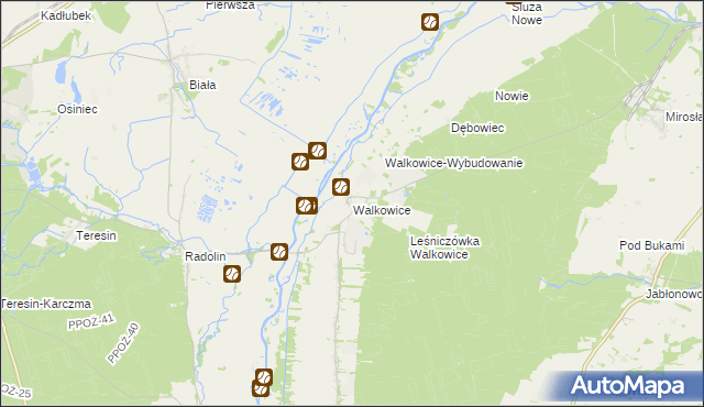 mapa Walkowice, Walkowice na mapie Targeo