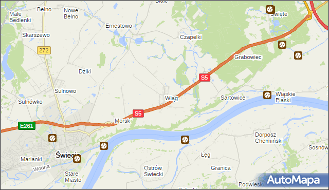 mapa Wiąg, Wiąg na mapie Targeo