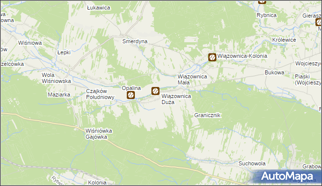 mapa Wiązownica Duża, Wiązownica Duża na mapie Targeo