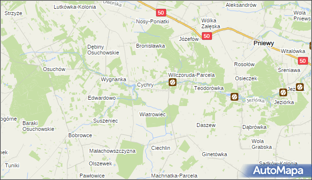 mapa Wilczoruda, Wilczoruda na mapie Targeo