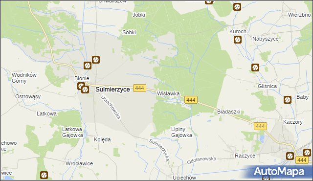 mapa Wisławka, Wisławka na mapie Targeo