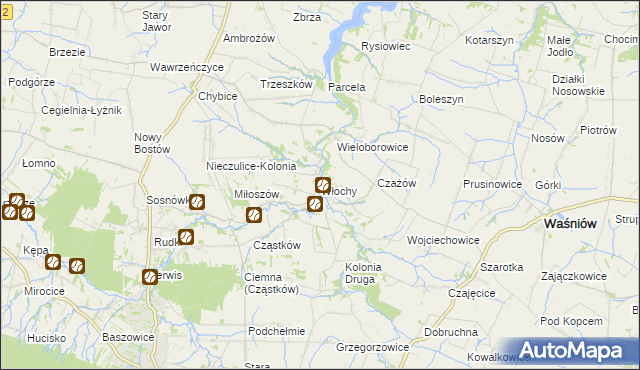 mapa Włochy gmina Nowa Słupia, Włochy gmina Nowa Słupia na mapie Targeo