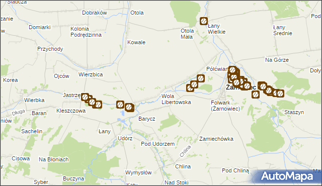 mapa Wola Libertowska, Wola Libertowska na mapie Targeo