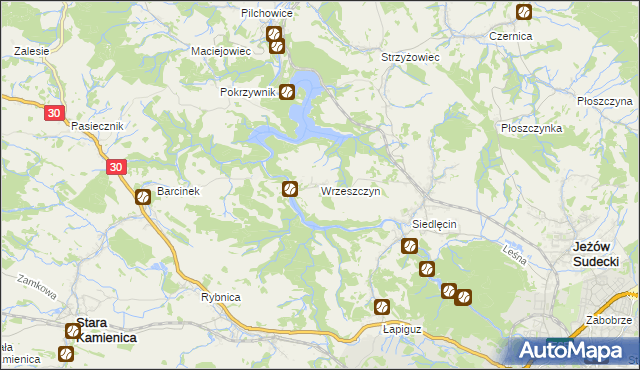 mapa Wrzeszczyn, Wrzeszczyn na mapie Targeo