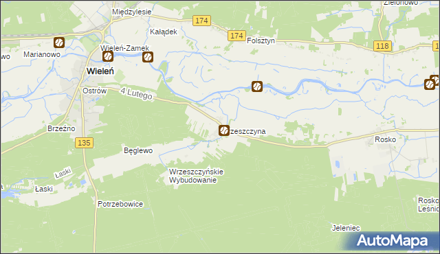 mapa Wrzeszczyna, Wrzeszczyna na mapie Targeo