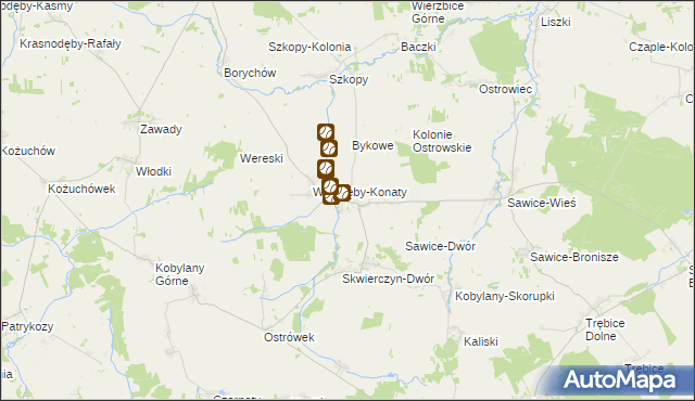 mapa Wyrozęby-Podawce, Wyrozęby-Podawce na mapie Targeo