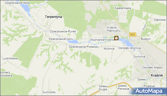 mapa Wyżnianka, Wyżnianka na mapie Targeo