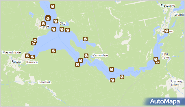 mapa Zamordeje, Zamordeje na mapie Targeo