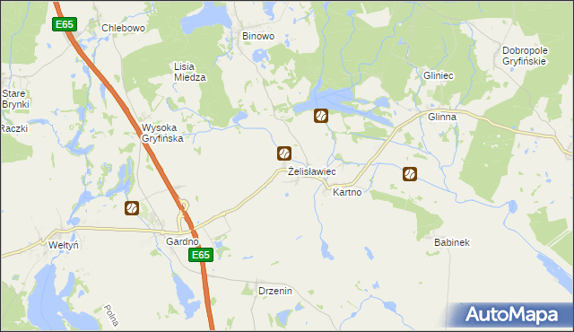 mapa Żelisławiec, Żelisławiec na mapie Targeo