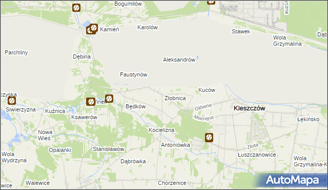 mapa Żłobnica, Żłobnica na mapie Targeo
