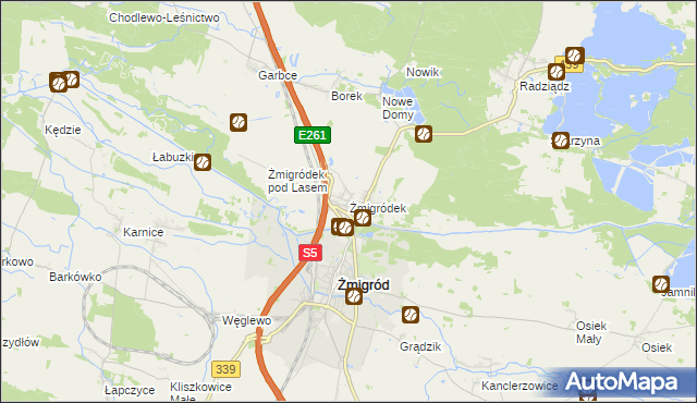 mapa Żmigródek, Żmigródek na mapie Targeo