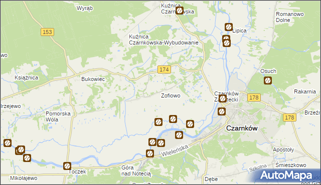 mapa Zofiowo, Zofiowo na mapie Targeo