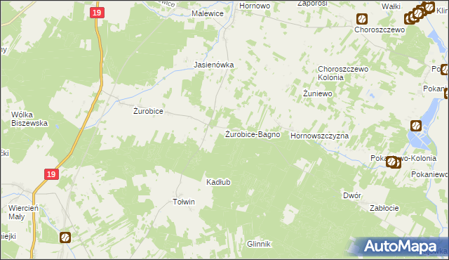 mapa Żurobice-Bagno, Żurobice-Bagno na mapie Targeo