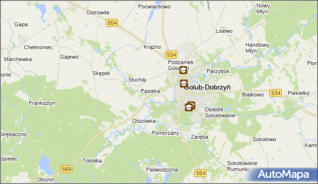 mapa Antoniewo gmina Golub-Dobrzyń, Antoniewo gmina Golub-Dobrzyń na mapie Targeo