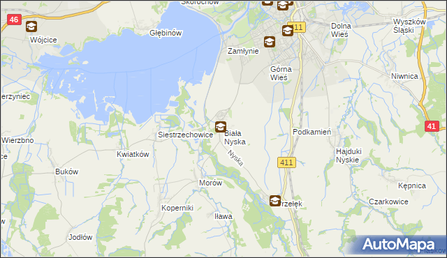 mapa Biała Nyska, Biała Nyska na mapie Targeo