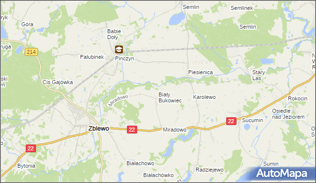 mapa Biały Bukowiec, Biały Bukowiec na mapie Targeo