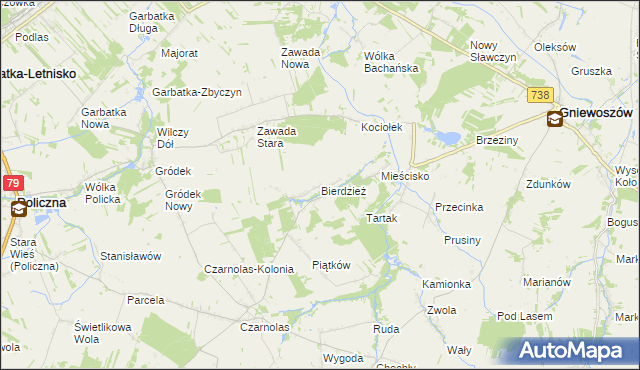 mapa Bierdzież, Bierdzież na mapie Targeo