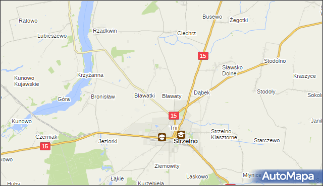 mapa Bławaty, Bławaty na mapie Targeo