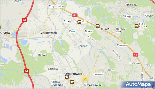mapa Chudów, Chudów na mapie Targeo