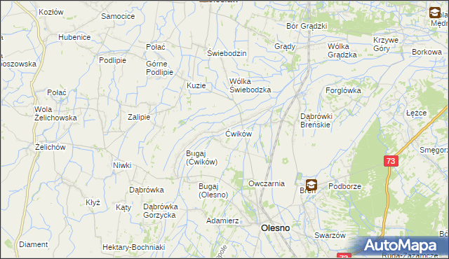 mapa Ćwików, Ćwików na mapie Targeo