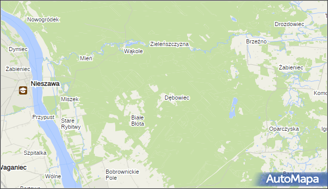 mapa Dębowiec gmina Bobrowniki, Dębowiec gmina Bobrowniki na mapie Targeo
