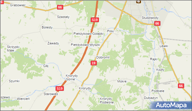 mapa Dobromil, Dobromil na mapie Targeo