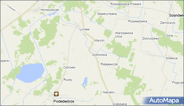 mapa Dołholiska, Dołholiska na mapie Targeo