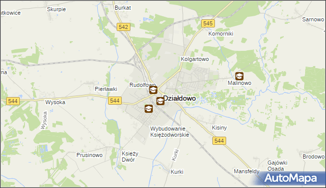 mapa Działdowo, Działdowo na mapie Targeo