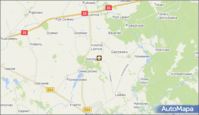 mapa Gałczewo, Gałczewo na mapie Targeo