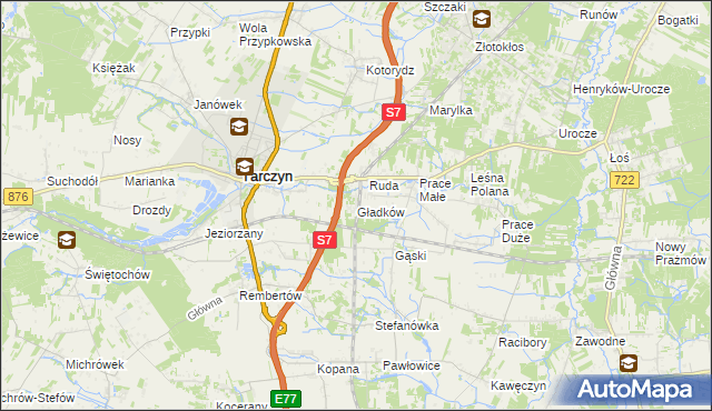 mapa Gładków, Gładków na mapie Targeo