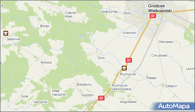 mapa Gnin, Gnin na mapie Targeo