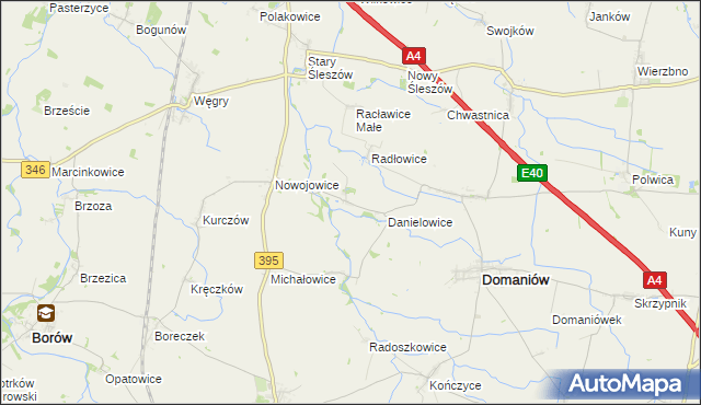 mapa Gostkowice gmina Domaniów, Gostkowice gmina Domaniów na mapie Targeo