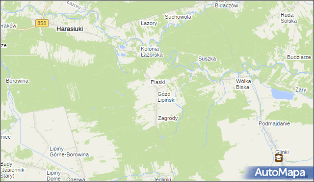 mapa Gózd Lipiński, Gózd Lipiński na mapie Targeo