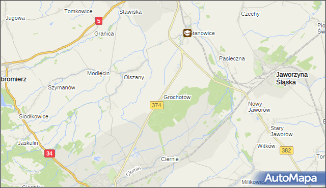 mapa Grochotów, Grochotów na mapie Targeo
