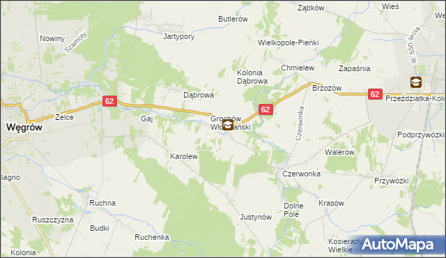 mapa Grochów Szlachecki, Grochów Szlachecki na mapie Targeo