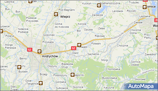 mapa Inwałd, Inwałd na mapie Targeo