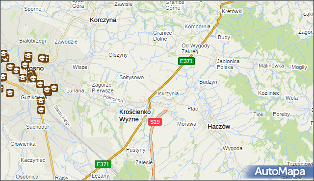 mapa Iskrzynia, Iskrzynia na mapie Targeo