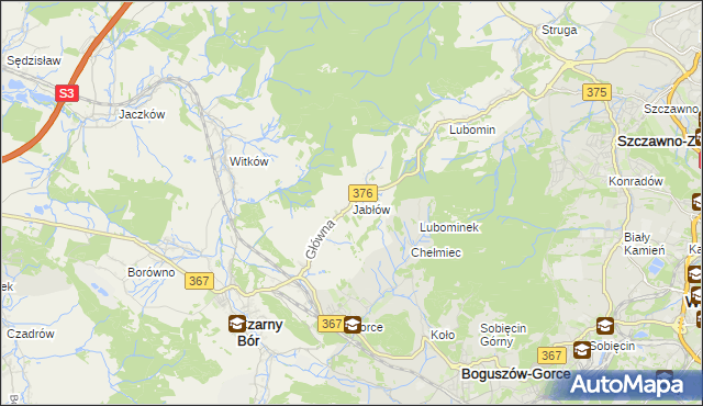 mapa Jabłów, Jabłów na mapie Targeo