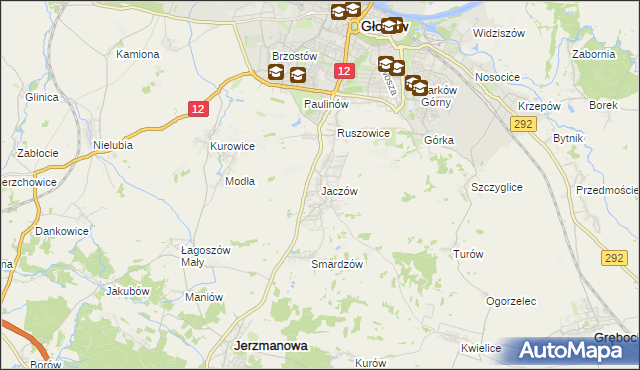 mapa Jaczów, Jaczów na mapie Targeo