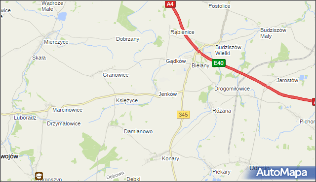 mapa Jenków, Jenków na mapie Targeo