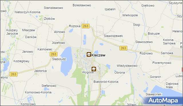 mapa Kleczew, Kleczew na mapie Targeo