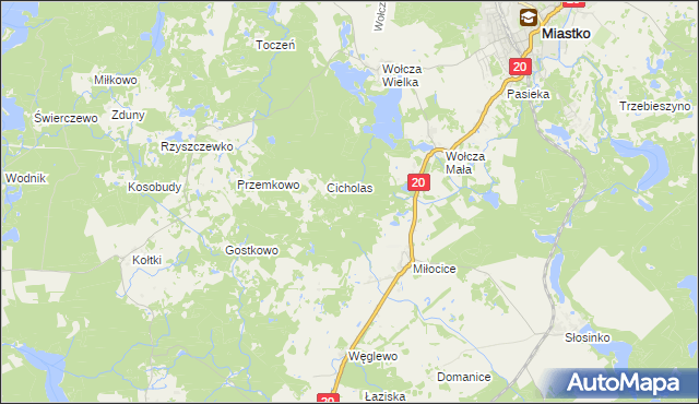 mapa Kołacin gmina Miastko, Kołacin gmina Miastko na mapie Targeo