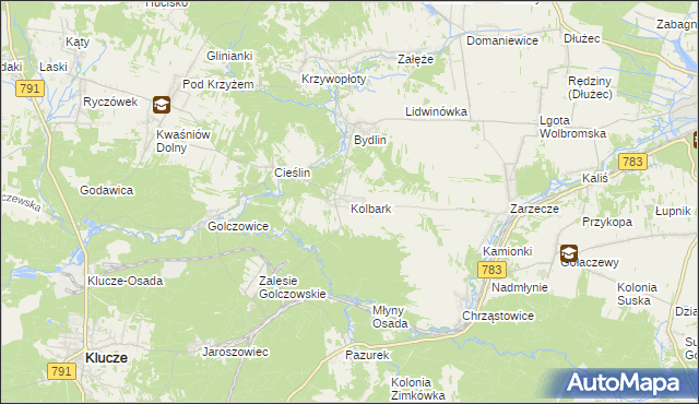 mapa Kolbark, Kolbark na mapie Targeo