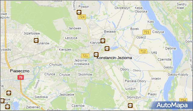 mapa Konstancin-Jeziorna, Konstancin-Jeziorna na mapie Targeo