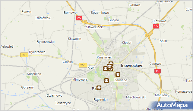 mapa Kruśliwiec, Kruśliwiec na mapie Targeo