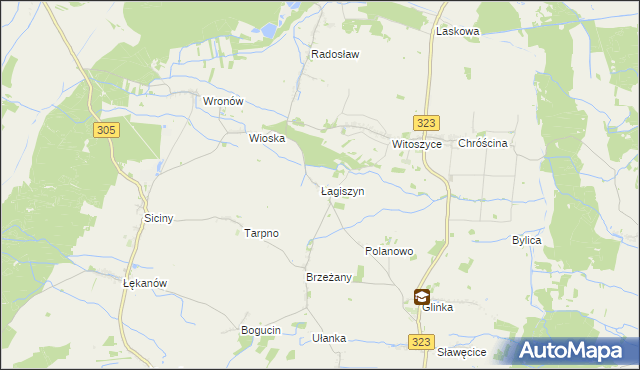 mapa Łagiszyn, Łagiszyn na mapie Targeo