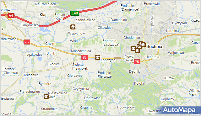 mapa Łapczyca, Łapczyca na mapie Targeo