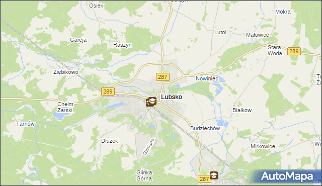 mapa Lubsko, Lubsko na mapie Targeo