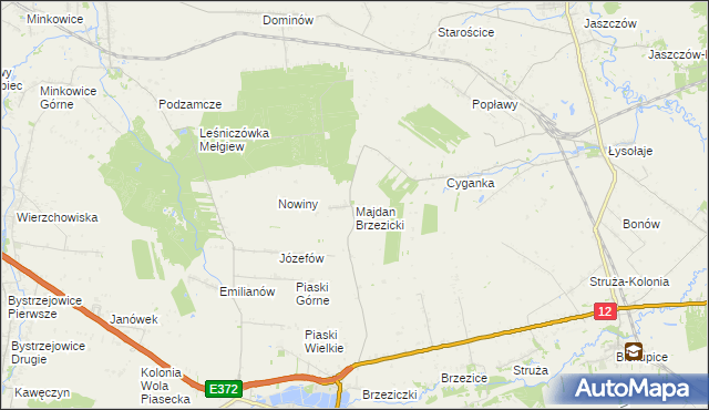 mapa Majdan Brzezicki, Majdan Brzezicki na mapie Targeo