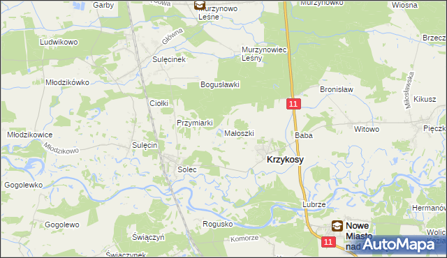 mapa Małoszki, Małoszki na mapie Targeo